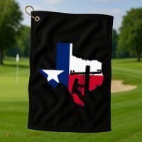 Texas Lineman Electrician Gift Tx Lone Star State Flag Golf Towel thumb 1