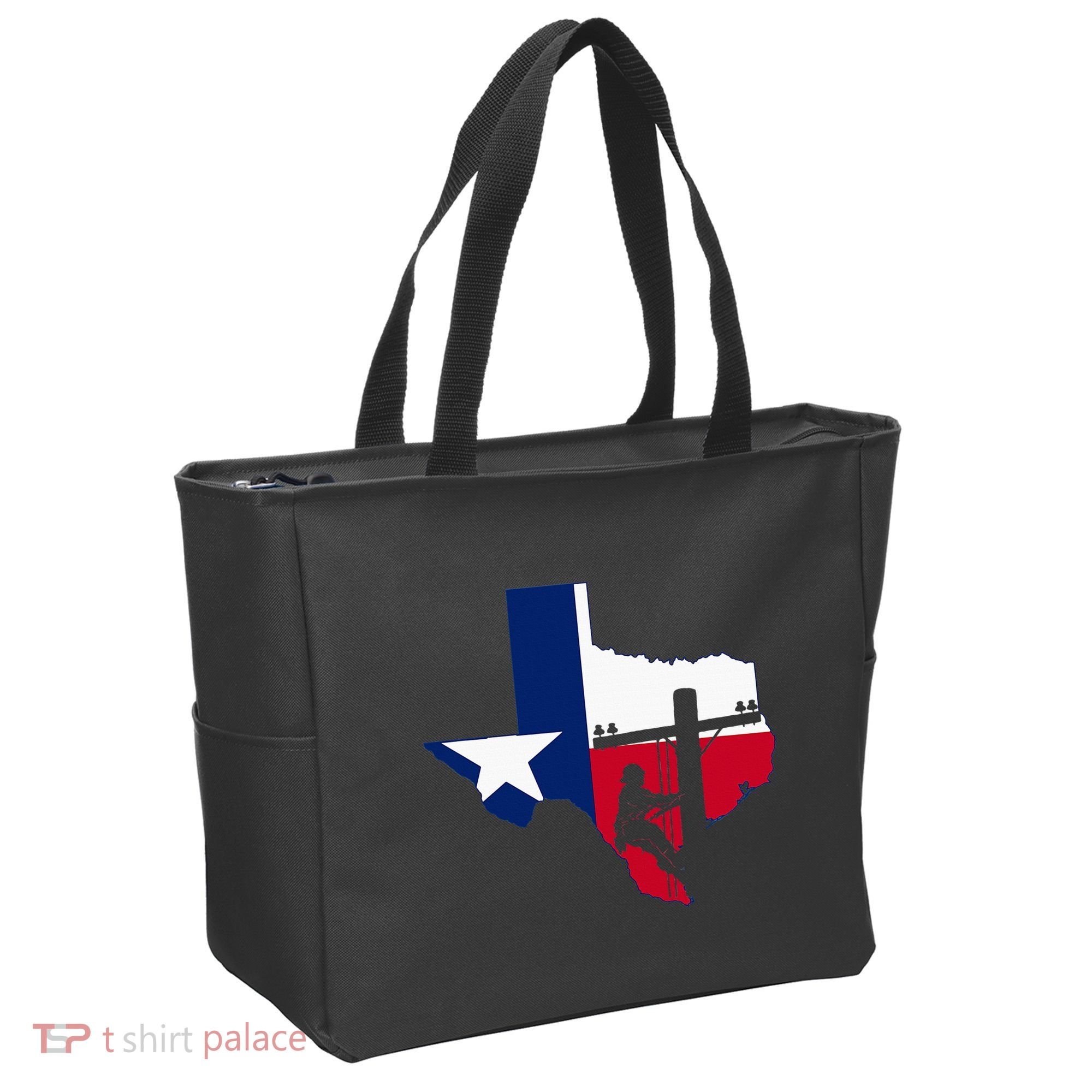 Texas Lineman Electrician Gift Tx Lone Star State Flag Tote Bag