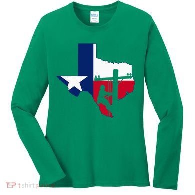 Texas Lineman Electrician Gift Tx Lone Star State Flag Women's Long Sleeve Shirt