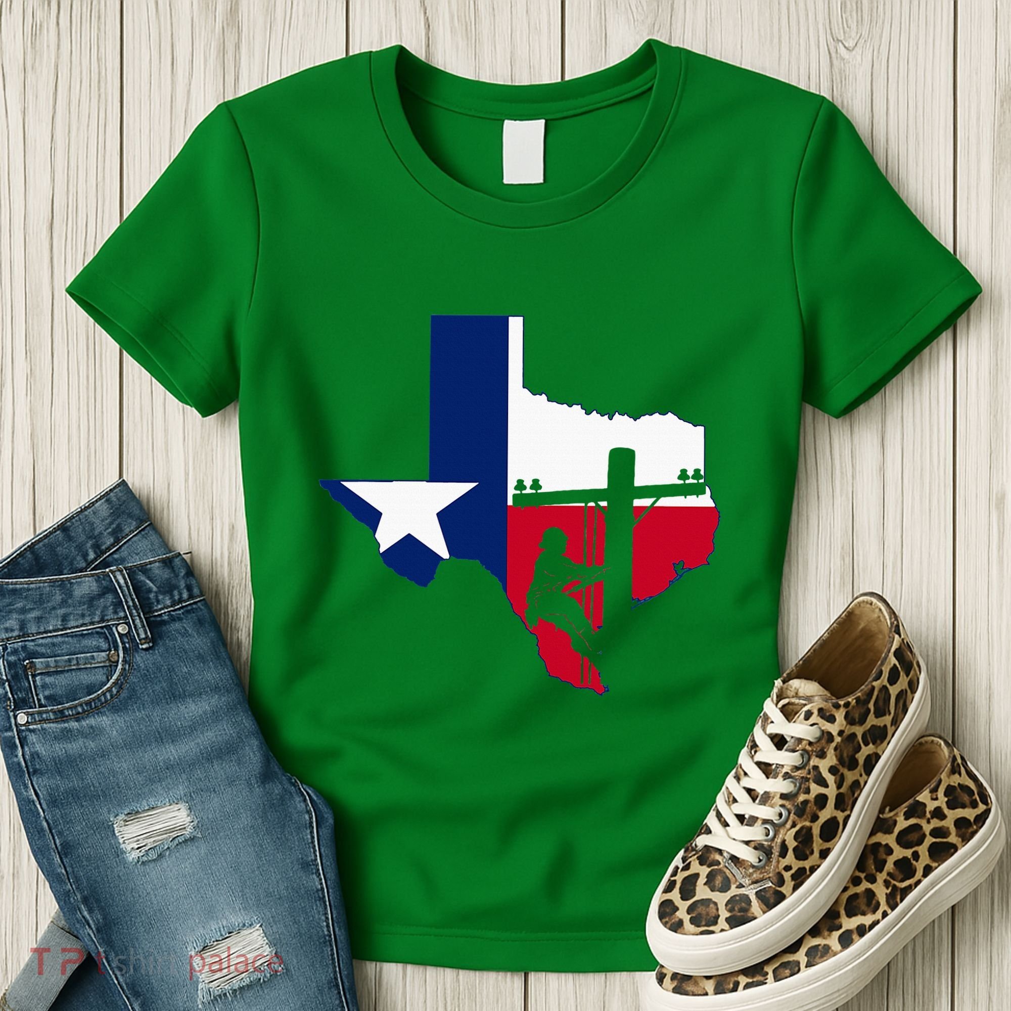 Texas Lineman Electrician Gift Tx Lone Star State Flag Women's T-Shirt