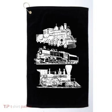 Train Locomotive Engine Railroad Model Builder Retro Vintage Meaningful Gift Golf Towel