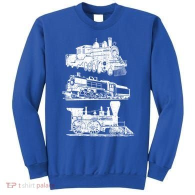 Train Locomotive Engine Railroad Model Builder Retro Vintage Meaningful Gift Sweatshirt