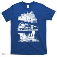 Train Locomotive Engine Railroad Model Builder Retro Vintage Meaningful Gift T-Shirt thumb 0