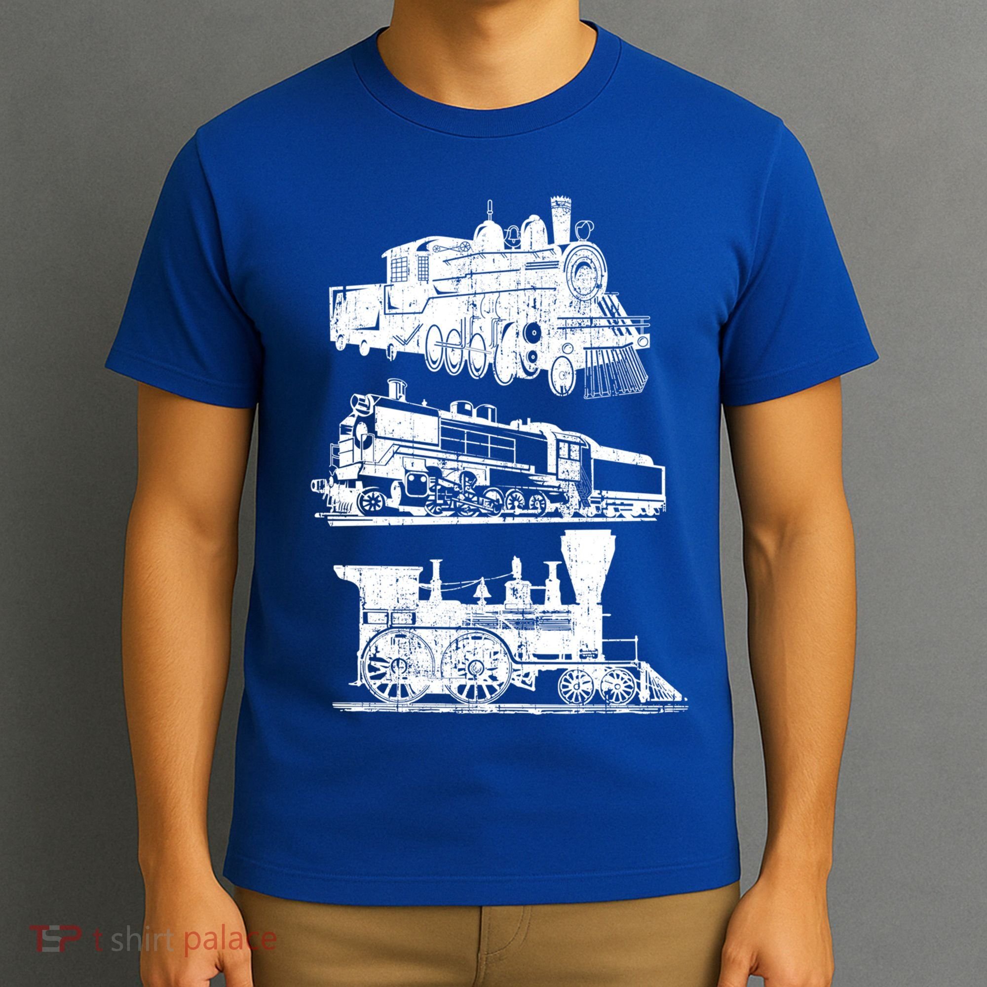 Train Locomotive Engine Railroad Model Builder Retro Vintage Meaningful Gift T-Shirt