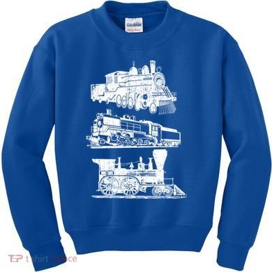 Train Locomotive Engine Railroad Model Builder Retro Vintage Meaningful Gift Kids Sweatshirt