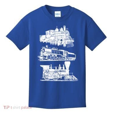 Train Locomotive Engine Railroad Model Builder Retro Vintage Meaningful Gift Kids T-Shirt