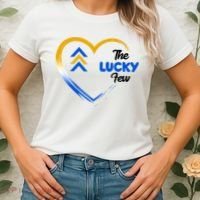 The Lucky Few Down Syndrome Awareness Heart Women's T-Shirt thumb 2
