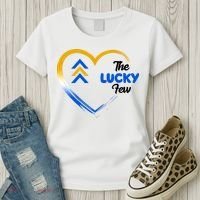 The Lucky Few Down Syndrome Awareness Heart Women's T-Shirt thumb 3