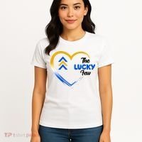 The Lucky Few Down Syndrome Awareness Heart Women's T-Shirt thumb 4