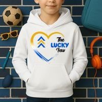 The Lucky Few Down Syndrome Awareness Heart Kids Hoodie thumb 2