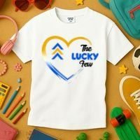 The Lucky Few Down Syndrome Awareness Heart Kids T-Shirt thumb 3