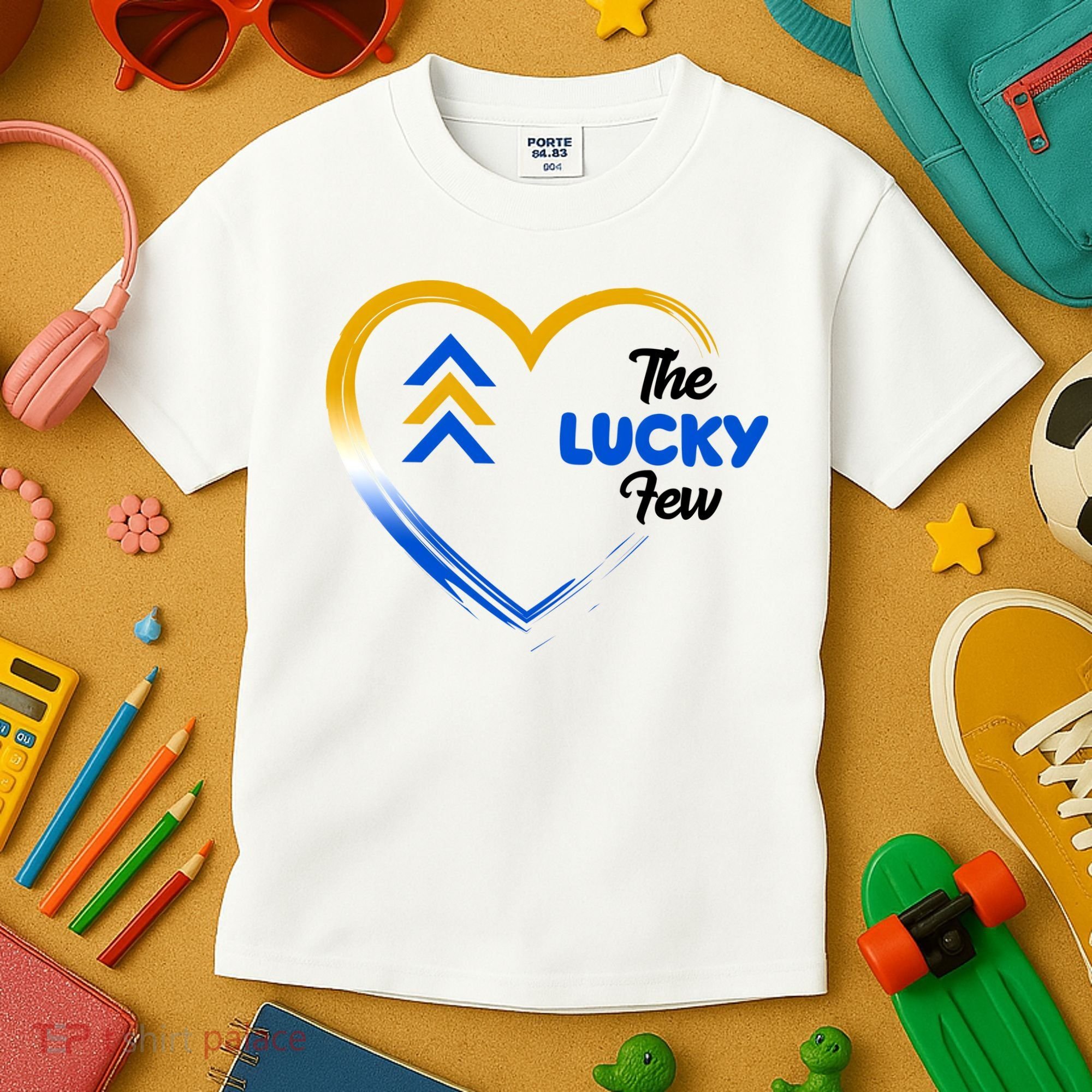 The Lucky Few Down Syndrome Awareness Heart Kids T-Shirt