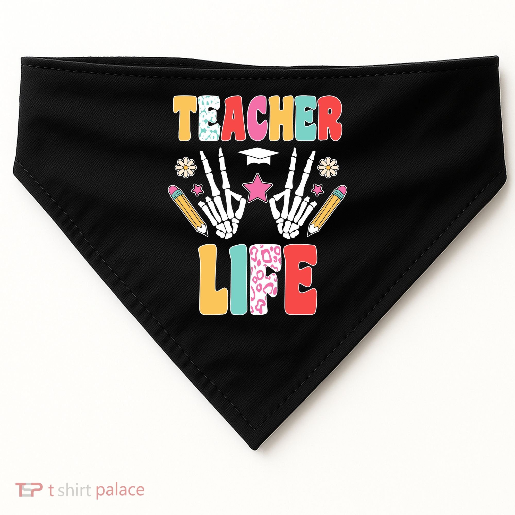 Teacher Life Fun School USA-Made Doggie Bandana