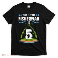 This Little Fisherman 5 Year Old Fishing Costume Fisherman T-Shirt thumb 0