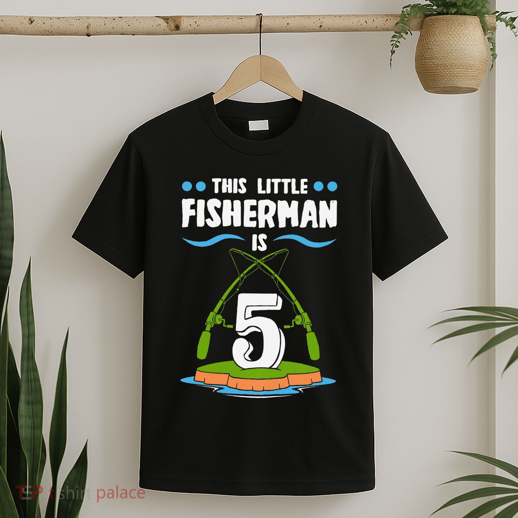 This Little Fisherman 5 Year Old Fishing Costume Fisherman T-Shirt