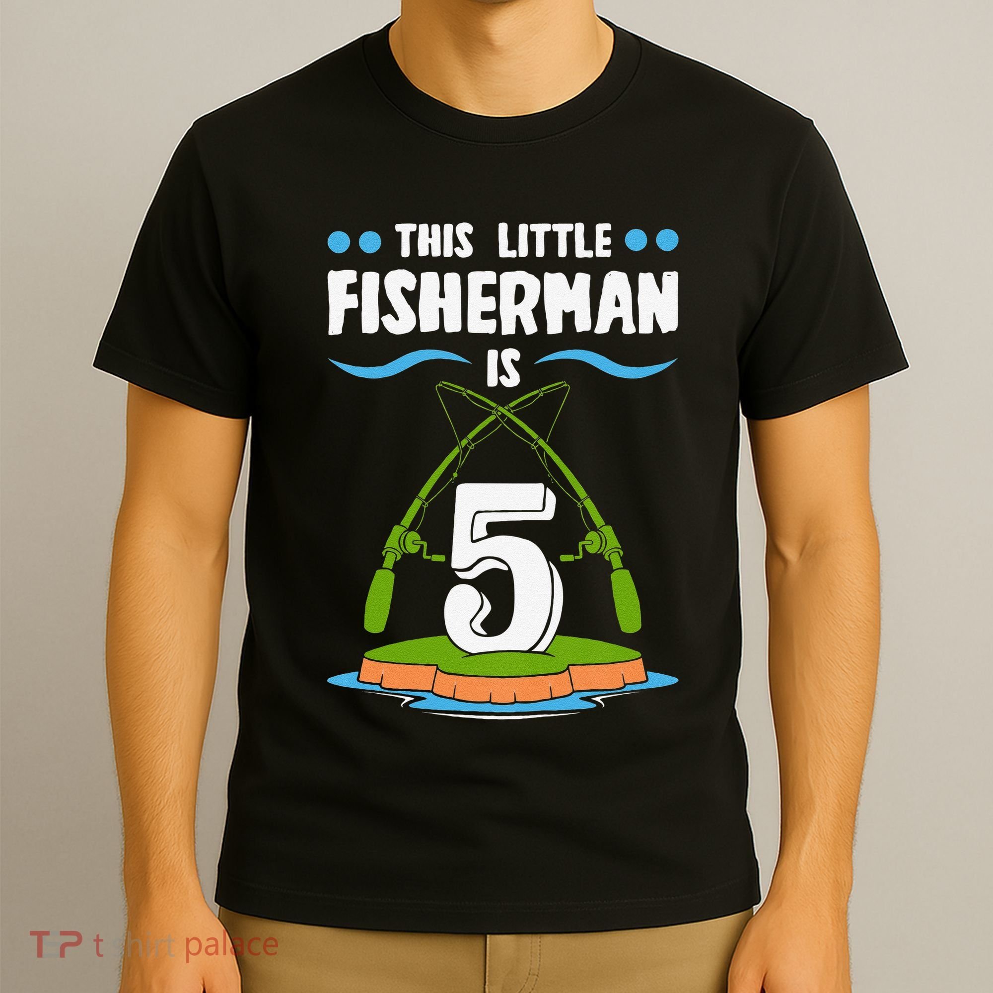 This Little Fisherman 5 Year Old Fishing Costume Fisherman T-Shirt