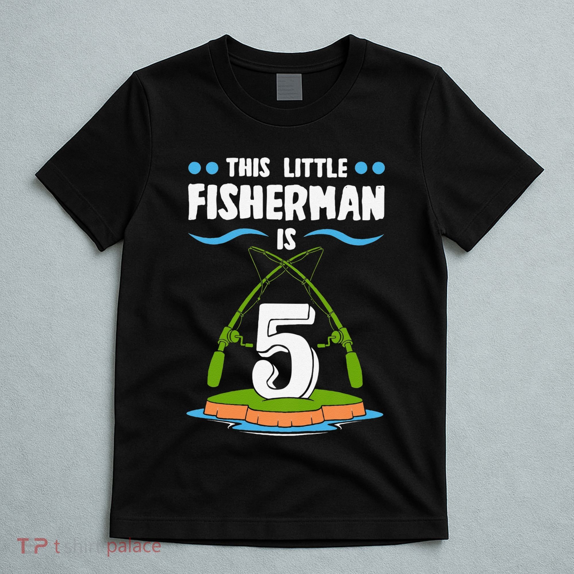 This Little Fisherman 5 Year Old Fishing Costume Fisherman T-Shirt