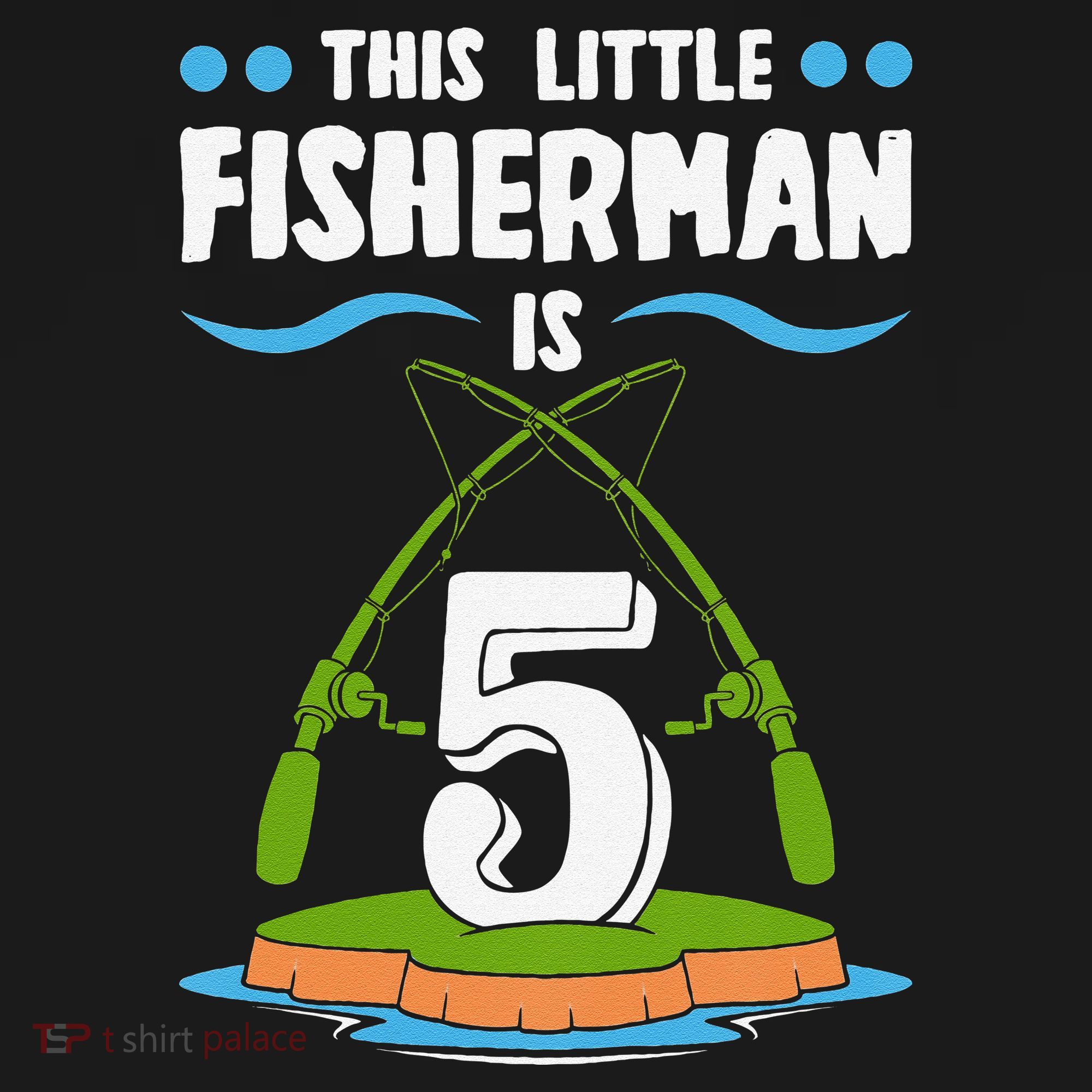 This Little Fisherman 5 Year Old Fishing Costume Fisherman T-Shirt