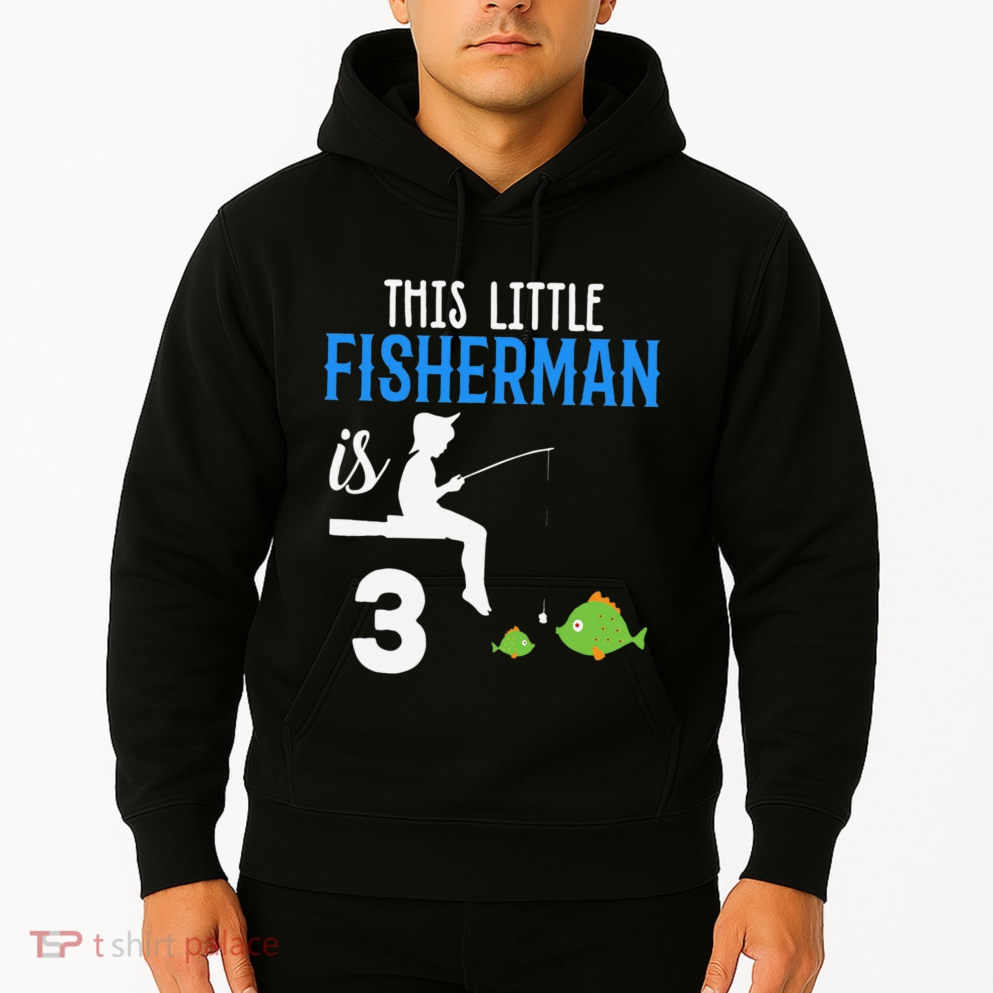 This Little Fisherman Is 3 Rd Cute Birthday Gift Hoodie