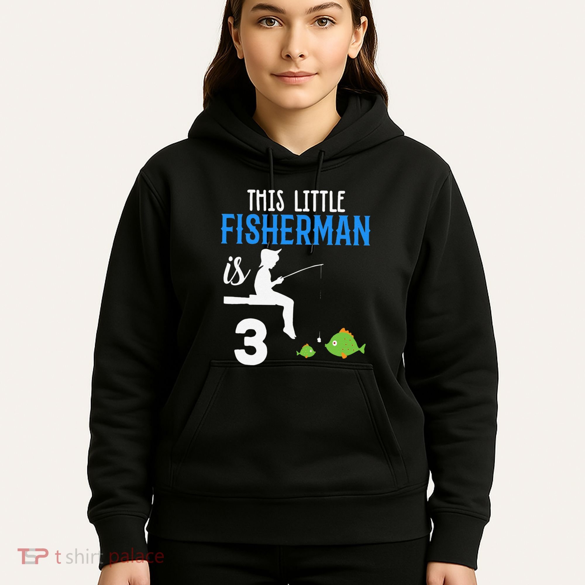 This Little Fisherman Is 3 Rd Cute Birthday Gift Hoodie