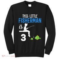 This Little Fisherman Is 3 Rd Cute Birthday Gift Sweatshirt thumb 0