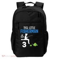 This Little Fisherman Is 3 Rd Cute Birthday Gift Backpack thumb 0