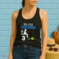 This Little Fisherman Is 3 Rd Cute Birthday Gift Women's Tank Top thumb 2