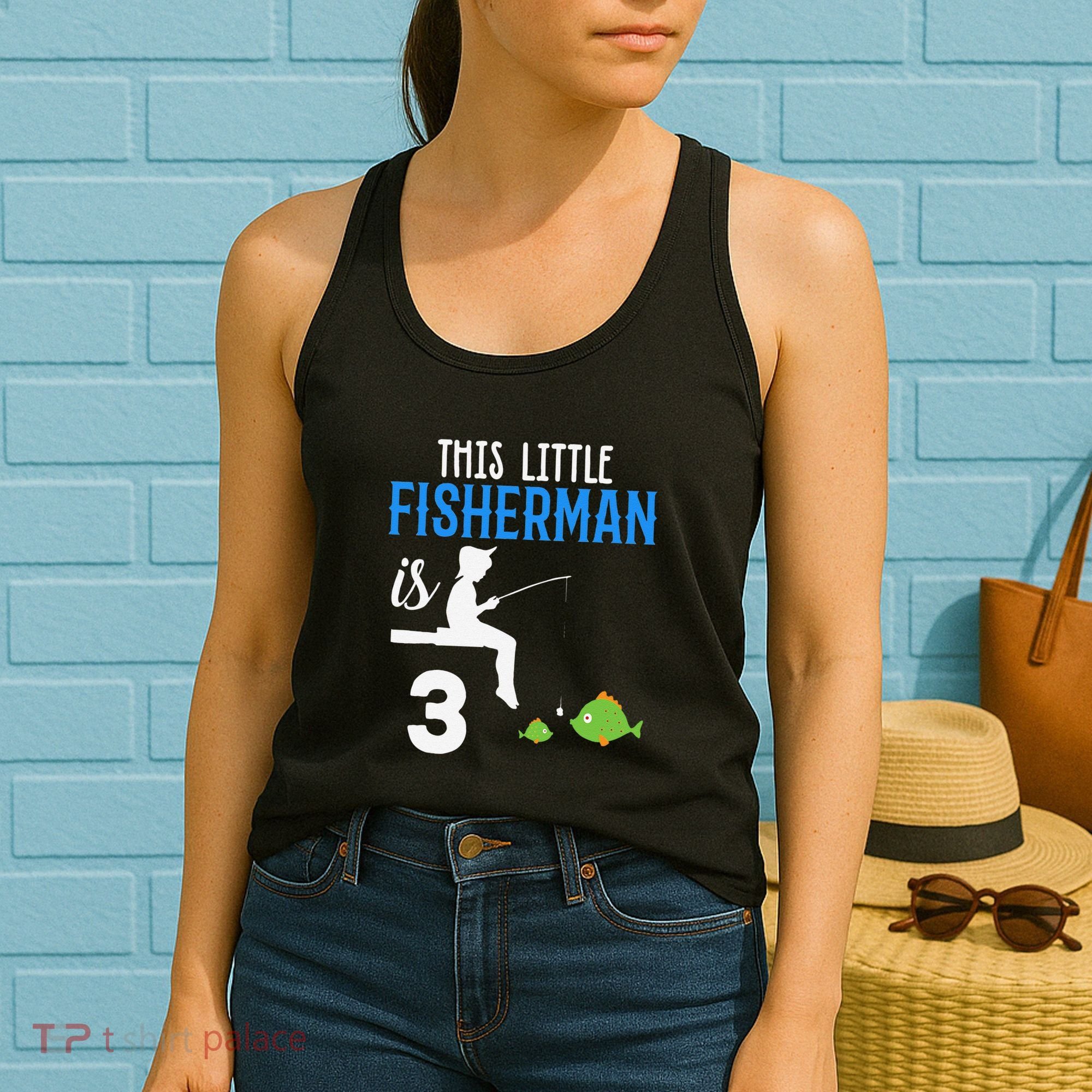 This Little Fisherman Is 3 Rd Cute Birthday Gift Women's Tank Top