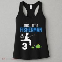 This Little Fisherman Is 3 Rd Cute Birthday Gift Women's Tank Top thumb 3