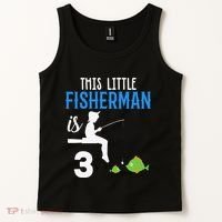 This Little Fisherman Is 3 Rd Cute Birthday Gift Tank Top thumb 2