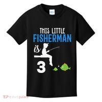 This Little Fisherman Is 3 Rd Cute Birthday Gift Kids T-Shirt thumb 0
