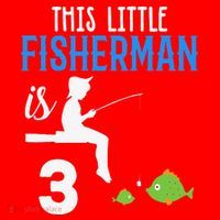 This Little Fisherman Is 3 Rd Cute Birthday Gift Santa Hat thumb 1