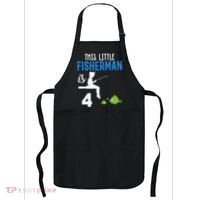 This Little Fisherman Is 4 Th Cute Birthday Gift Apron thumb 0