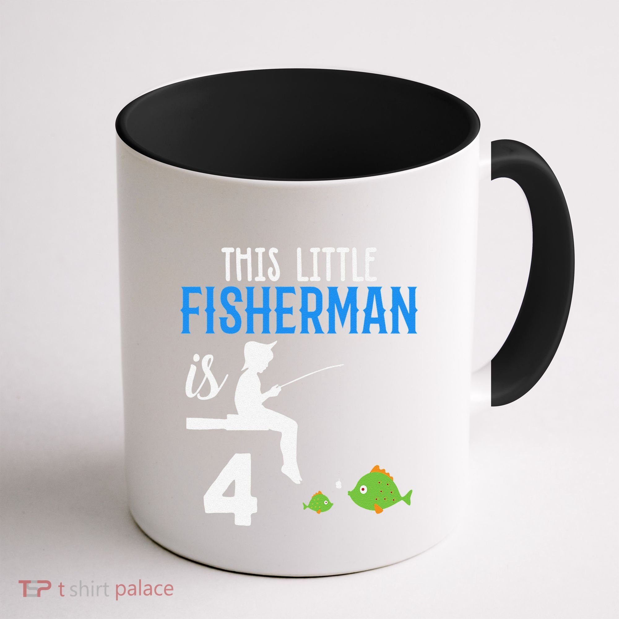 This Little Fisherman Is 4 Th Cute Birthday Gift Coffee Mug
