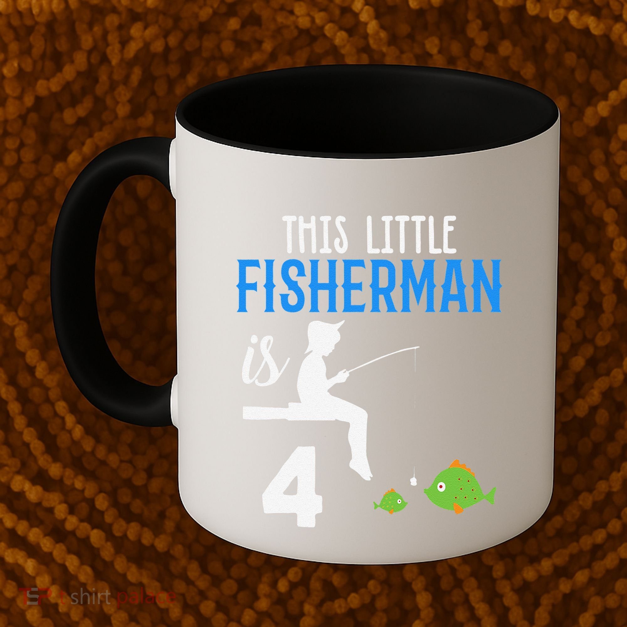 This Little Fisherman Is 4 Th Cute Birthday Gift Coffee Mug