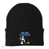 This Little Fisherman Is 4 Th Cute Birthday Gift Beanie thumb 0