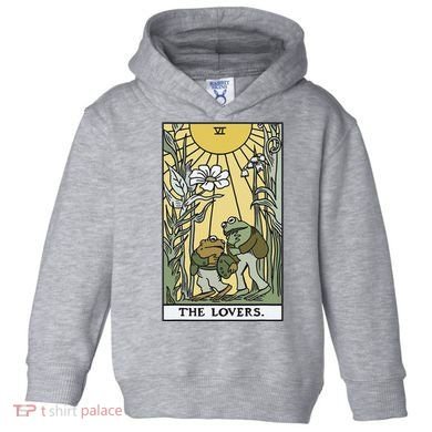 The Lovers Frog Toad Tarot Card Cottagecore Toddler Hoodie