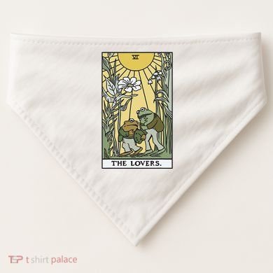 The Lovers Frog Toad Tarot Card Cottagecore USA-Made Doggie Bandana