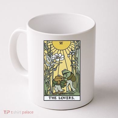 The Lovers Frog Toad Tarot Card Cottagecore Coffee Mug