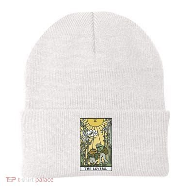 The Lovers Frog Toad Tarot Card Cottagecore Beanie