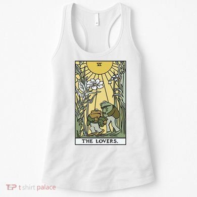 The Lovers Frog Toad Tarot Card Cottagecore Women's Tank Top