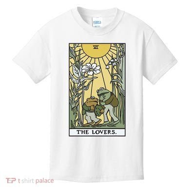 The Lovers Frog Toad Tarot Card Cottagecore Kids T-Shirt