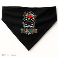 Teacher Life Female Bun USA-Made Doggie Bandana thumb 0