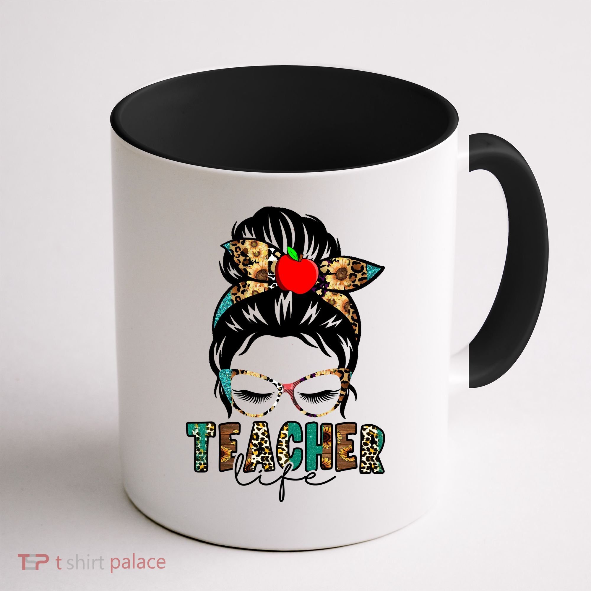 Teacher Life Female Bun Coffee Mug