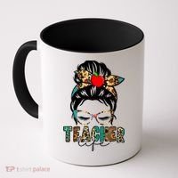 Teacher Life Female Bun Coffee Mug thumb 0