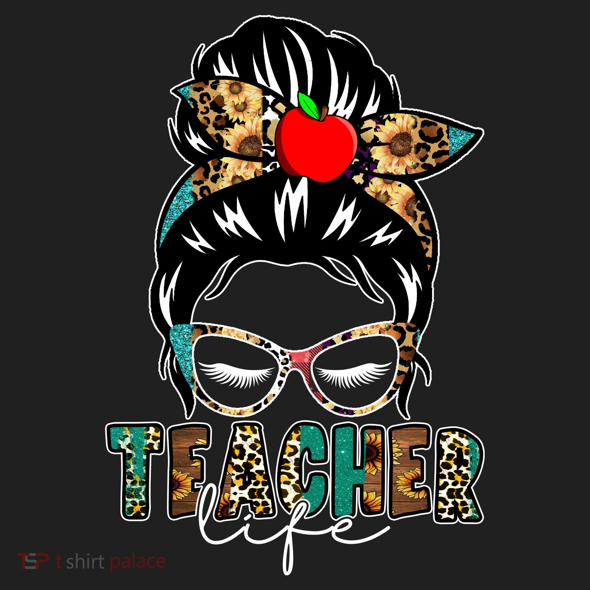 Teacher Life Female Bun Beanie