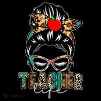 Teacher Life Female Bun Women's Hoodie thumb 2