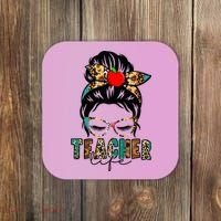Teacher Life Female Bun Coaster thumb 0