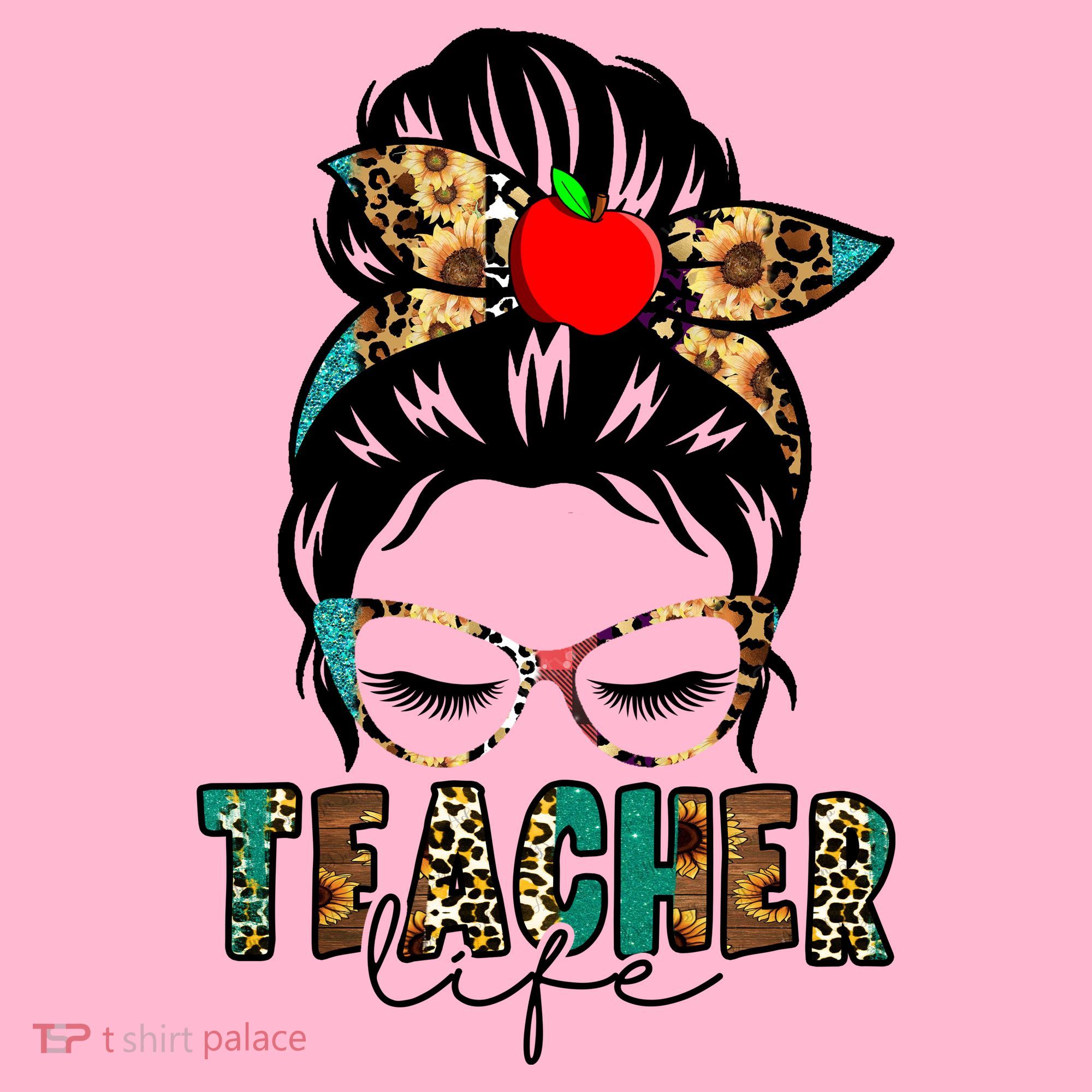 Teacher Life Female Bun Mousepad