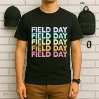 teacher lovers Funny It's Field Day Ya'll Teacher T-Shirt thumb 6
